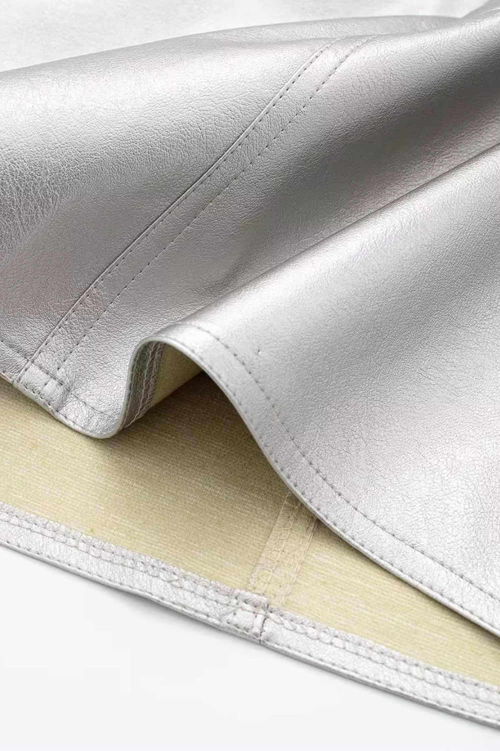 'Norah' High Waist Silver Skirt