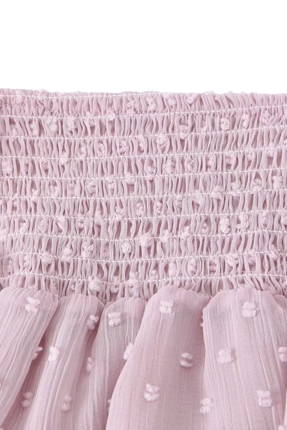 'Natasha' Ruffled Embroidery Long Sleeve Short Dress