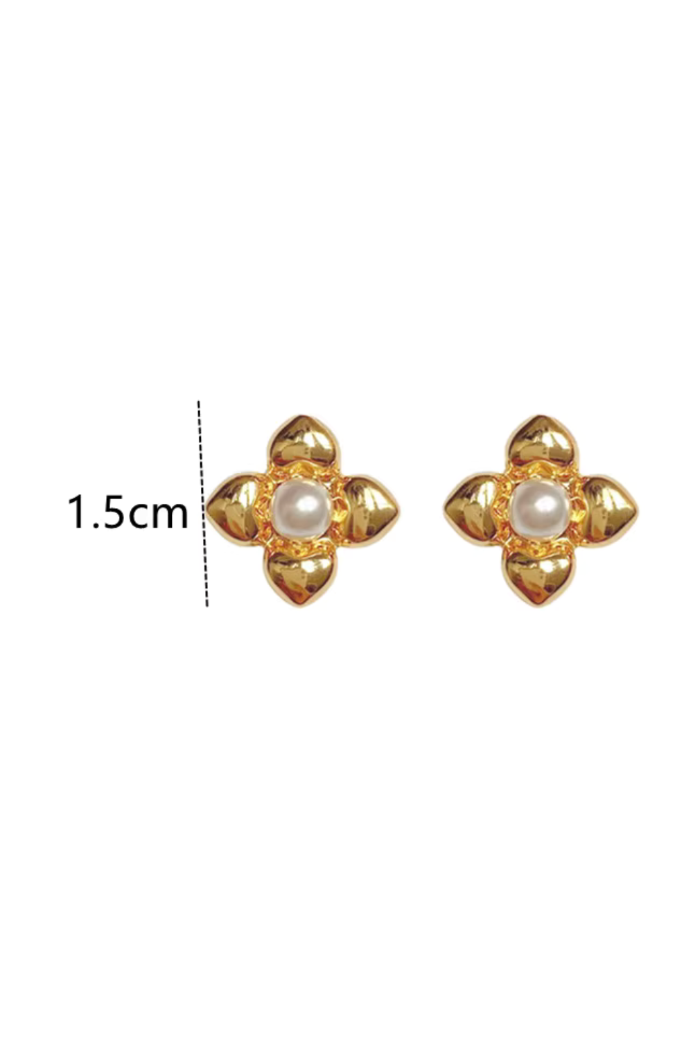 'Laurel' Flower Pearl Earrings