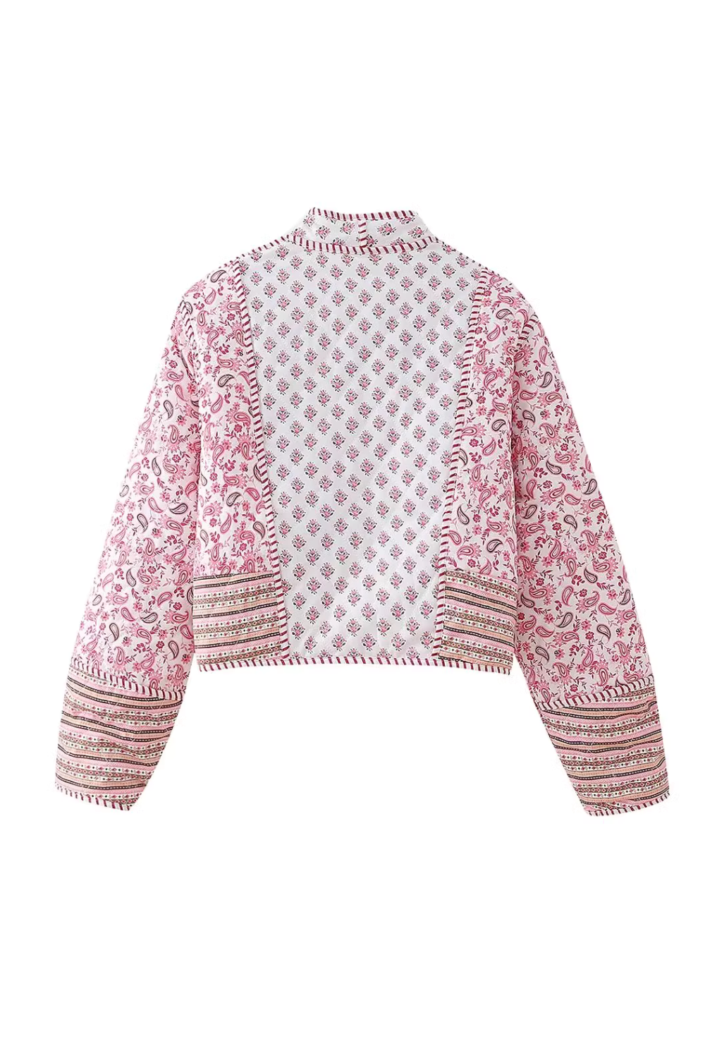 'Nat' Paisley Striped Pattern Reversible Jacket