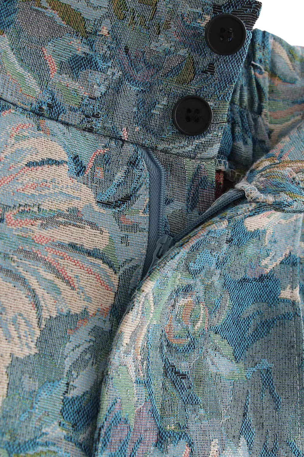 'Shae' Jacquard Floral High-Waist Shorts