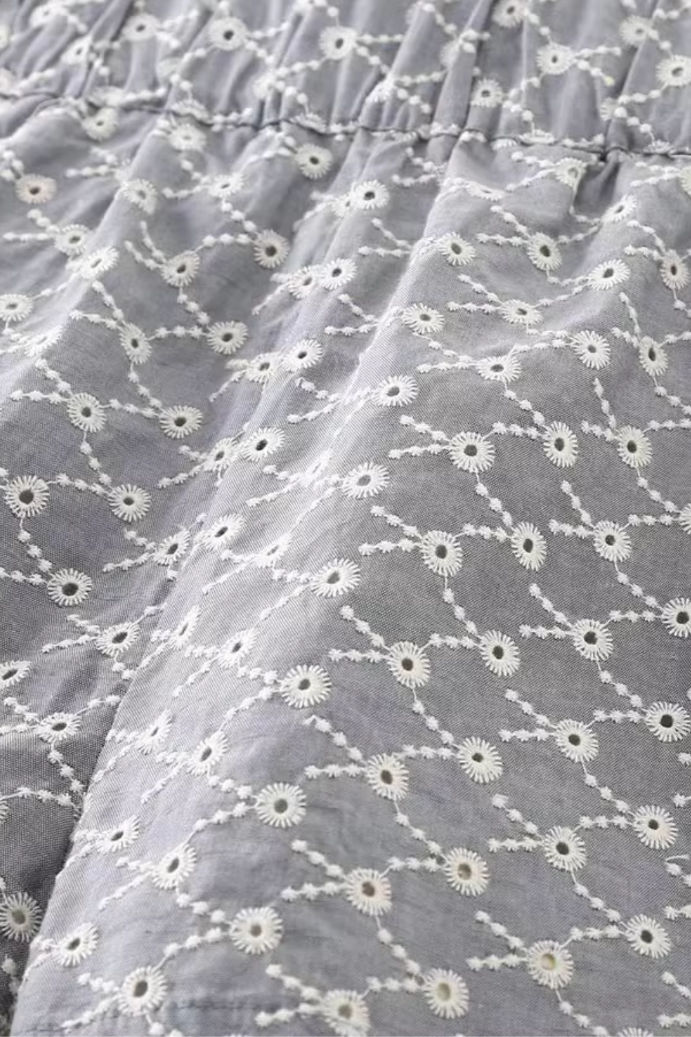 'Carina' High Waist Embroidery Shorts