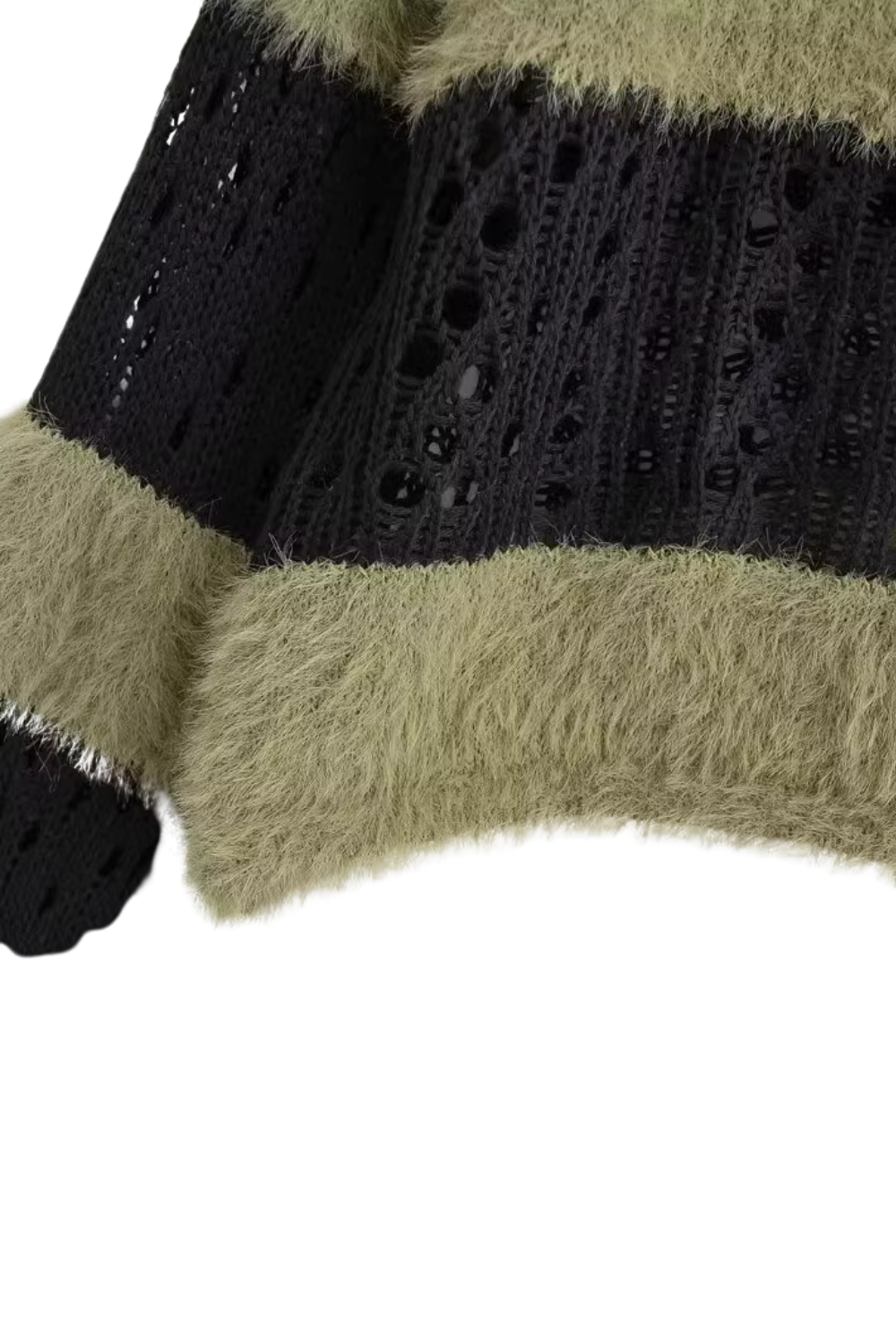 'Kimberly' Stripe Cropped Knitted Sweater