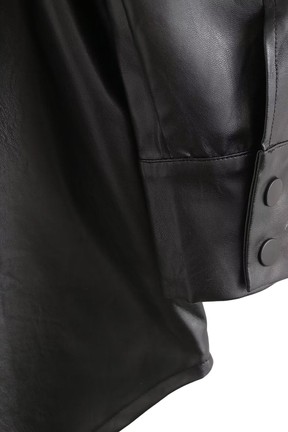 'Nevaeh' Tie-Waist Slim Leather Jacket