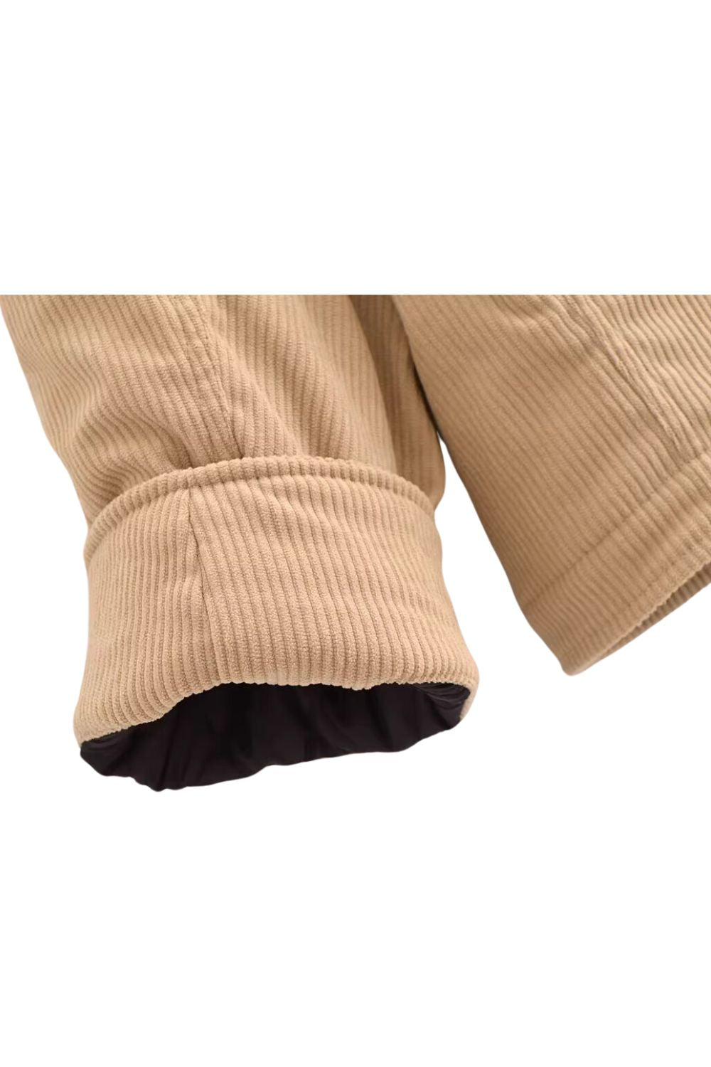 'Madelyn' Corduroy Color-Block Puffer Jacket