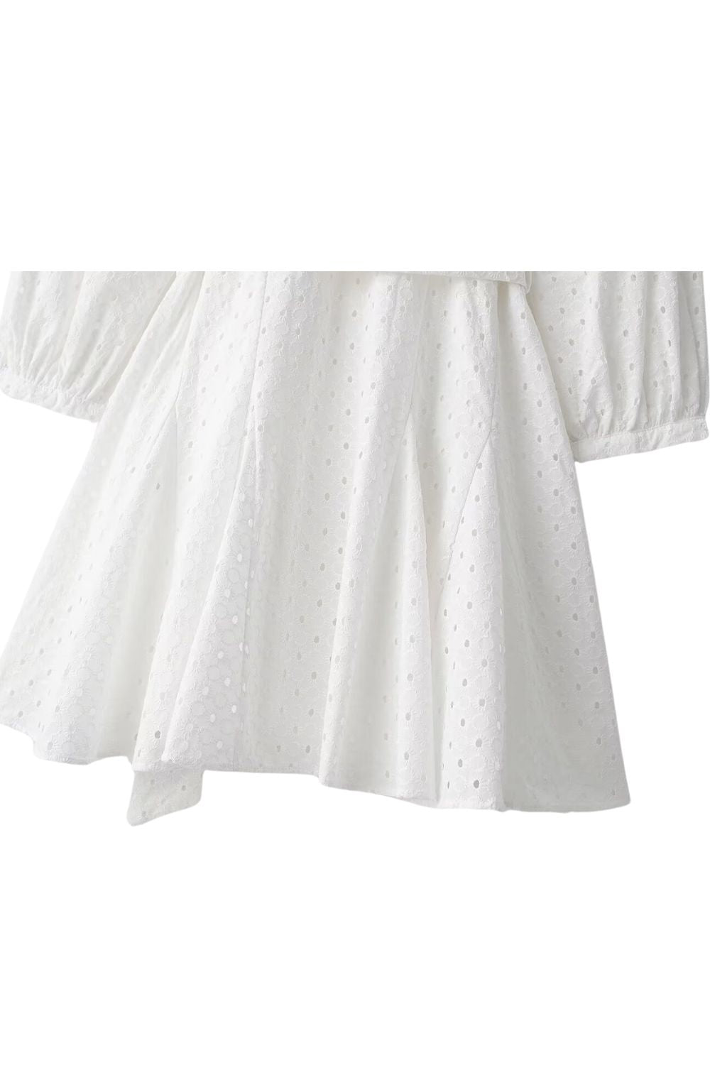 ‘Autumn’ Minimalist Lace Embroidered Short Dress