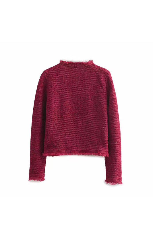 ' Aiden' Fringe Knit Cardigan Outerwear