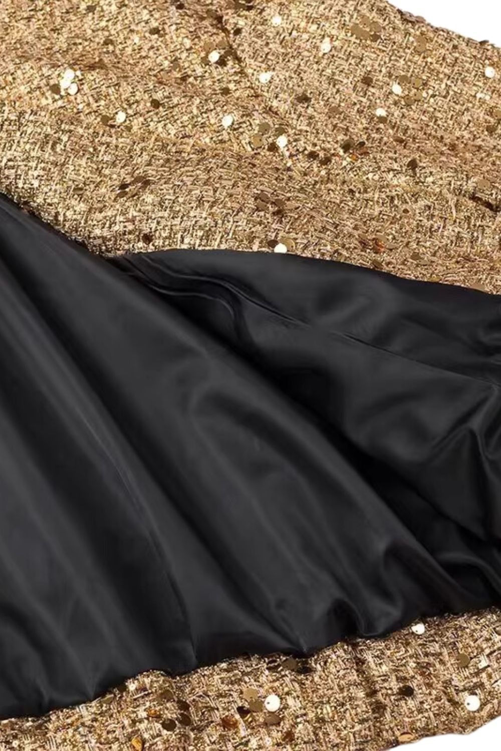 'Isabella' Minimalist Long-Sleeve Sequin Jacket