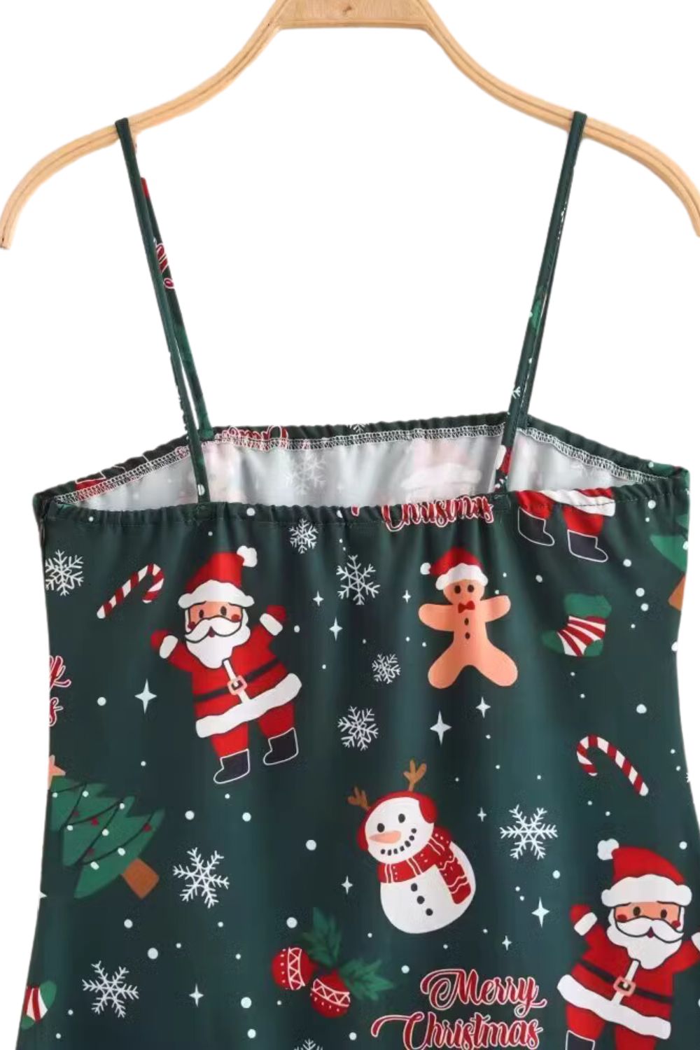 'Ana' Green Christmas Print Skirt