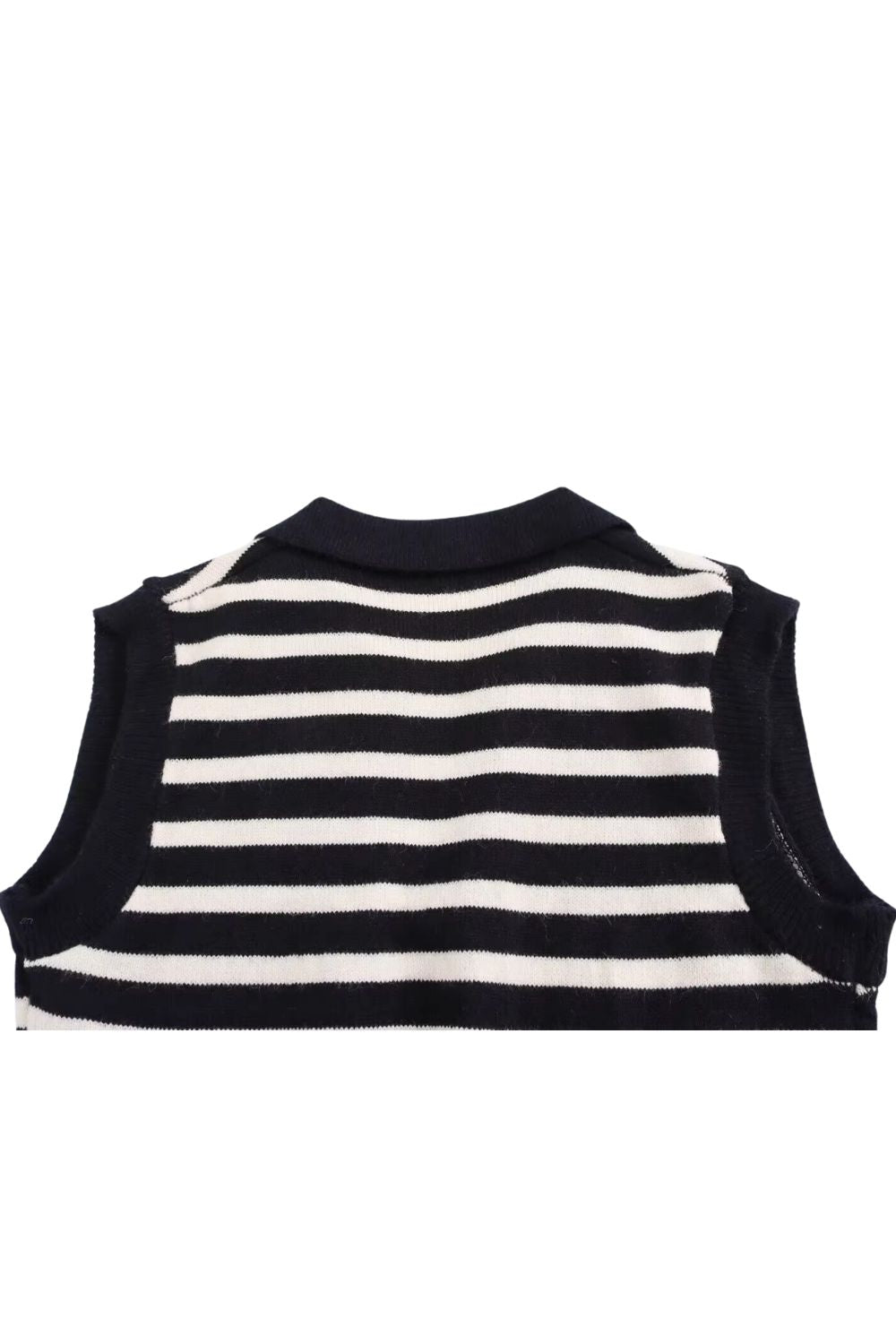 'Quinn' Lapel-Detail Striped Vest