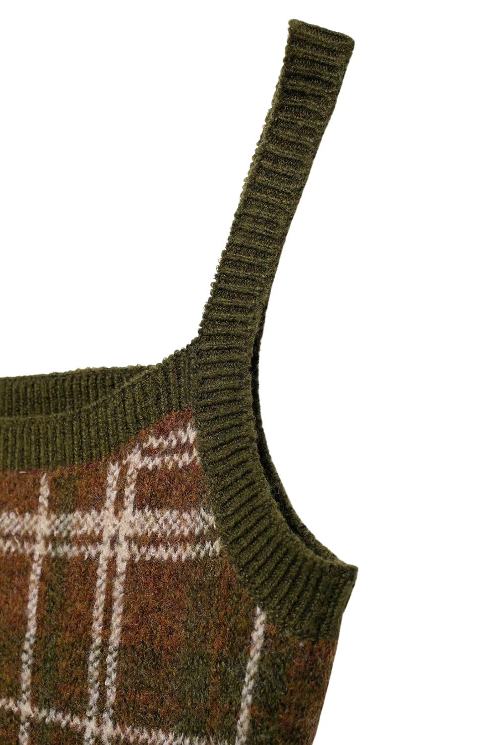 'Elizabeth' Plaid Knit Cardigan & Tank Top Set (Sold Separately)