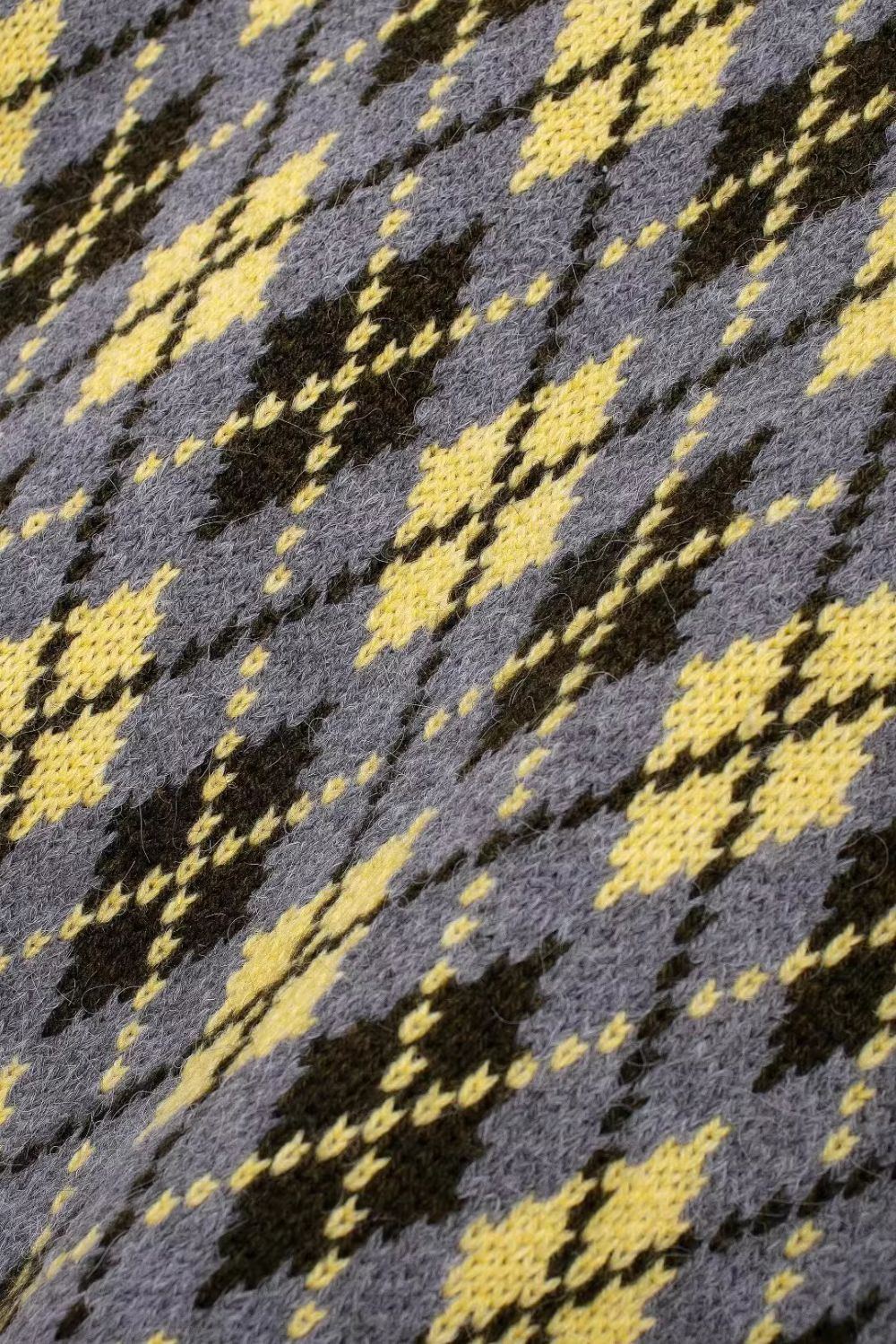 'Siran ' Diamond-Pattern Knitted Coat