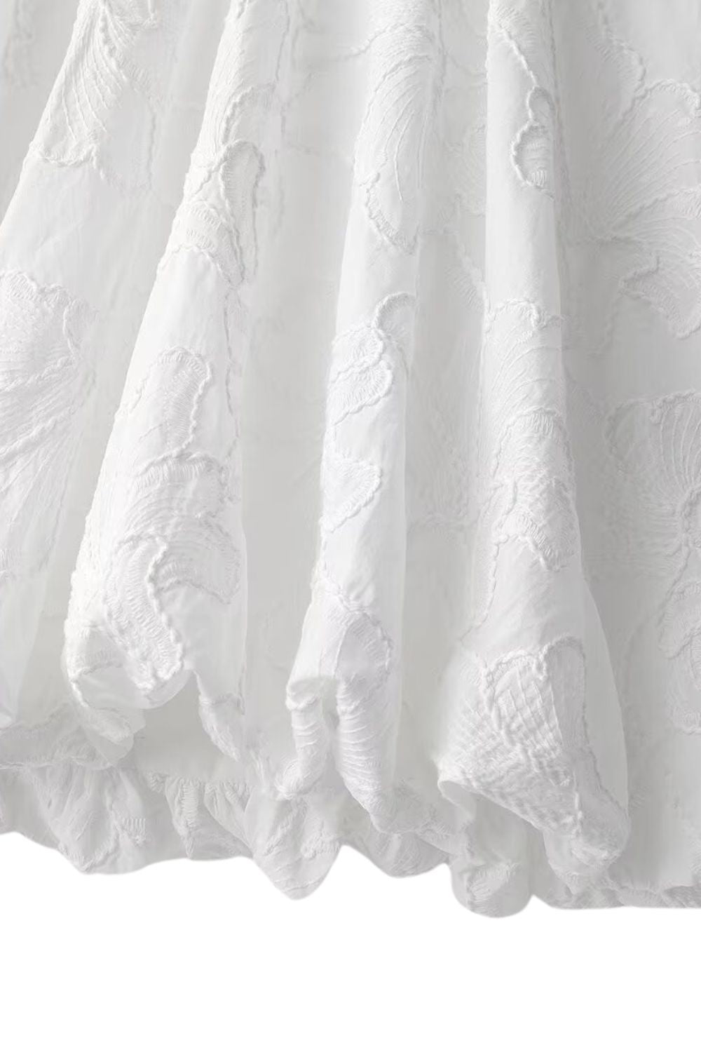 ‘Lily’ V-neck Simple Embroidered Flared Dress