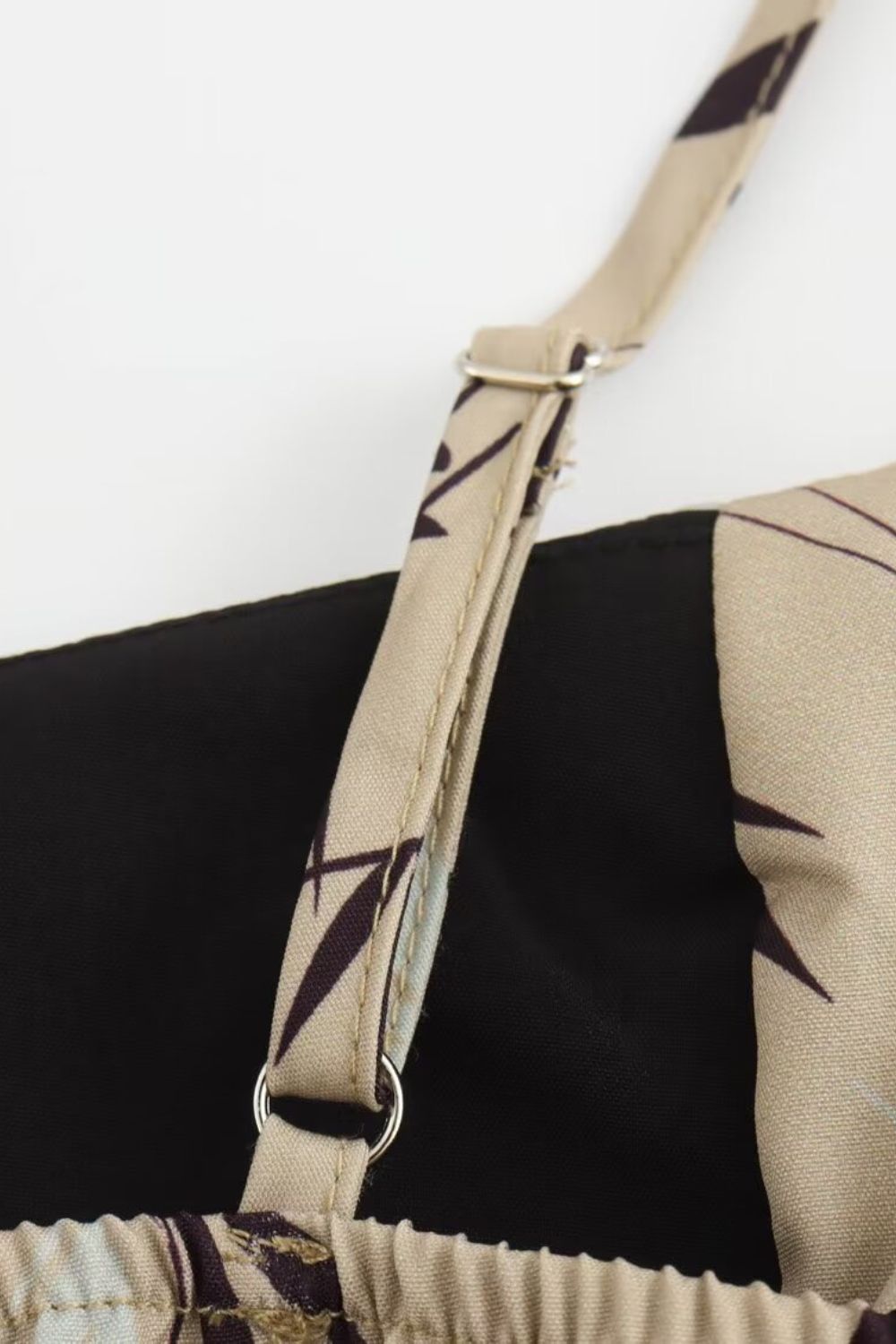 'Holly Chinese-style Color-blocked Sling Dress