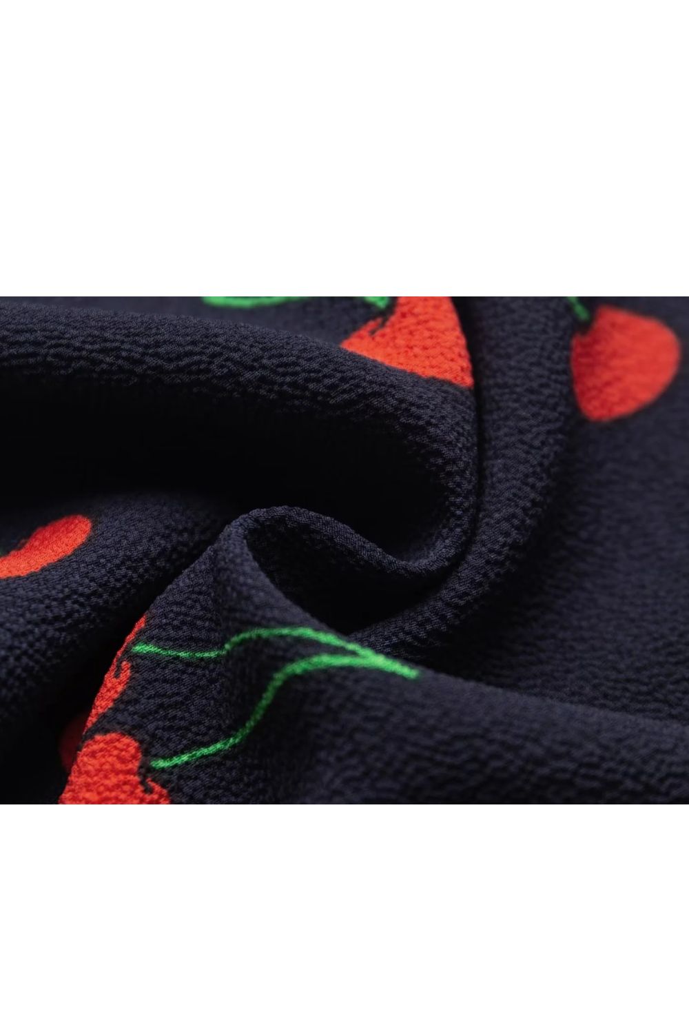 ‘Poppy’ Cherry Print Backless Elastic T-shirt Top