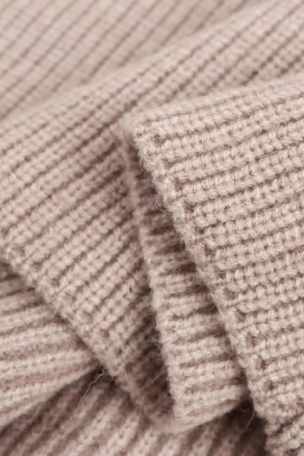 'Everleigh' Two-Way Zippered Round Neck Knit Sweater & Elastic Waist Skirt Set