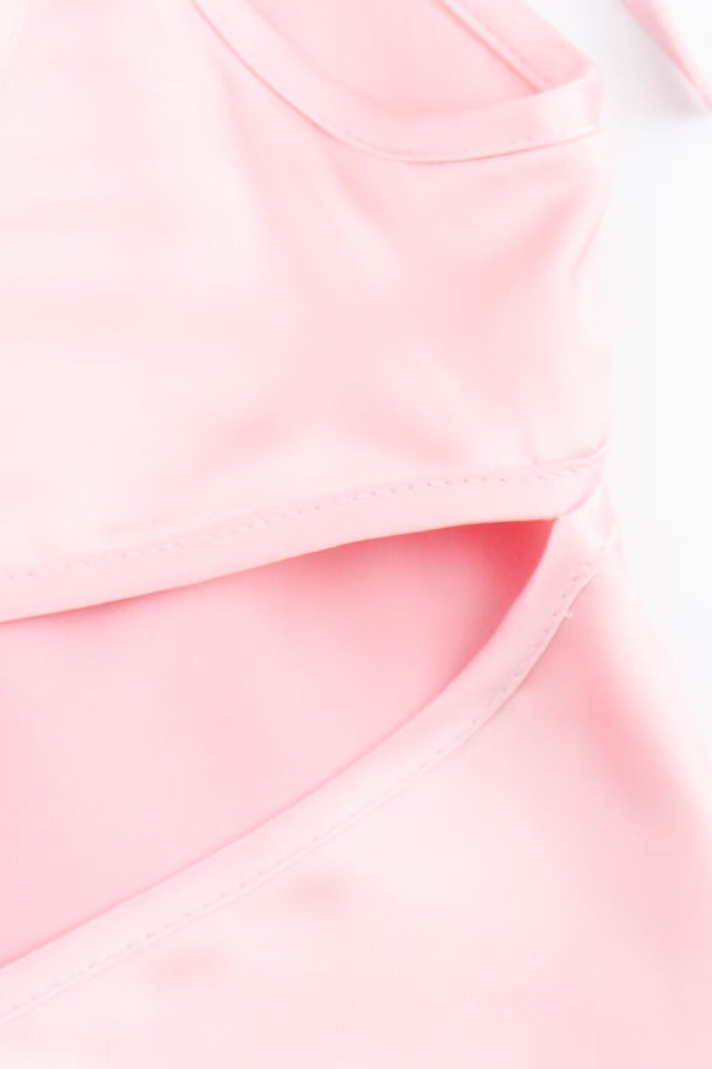 'Phoebe' Halter-neck Design Satin Strappy dress