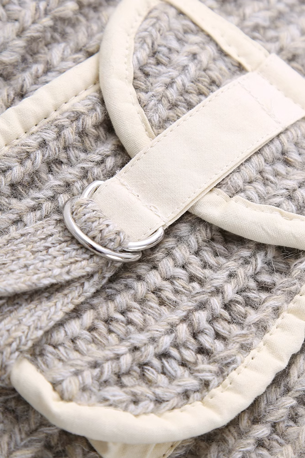 'Milly' Patchwork Knitted Vest with Pockets