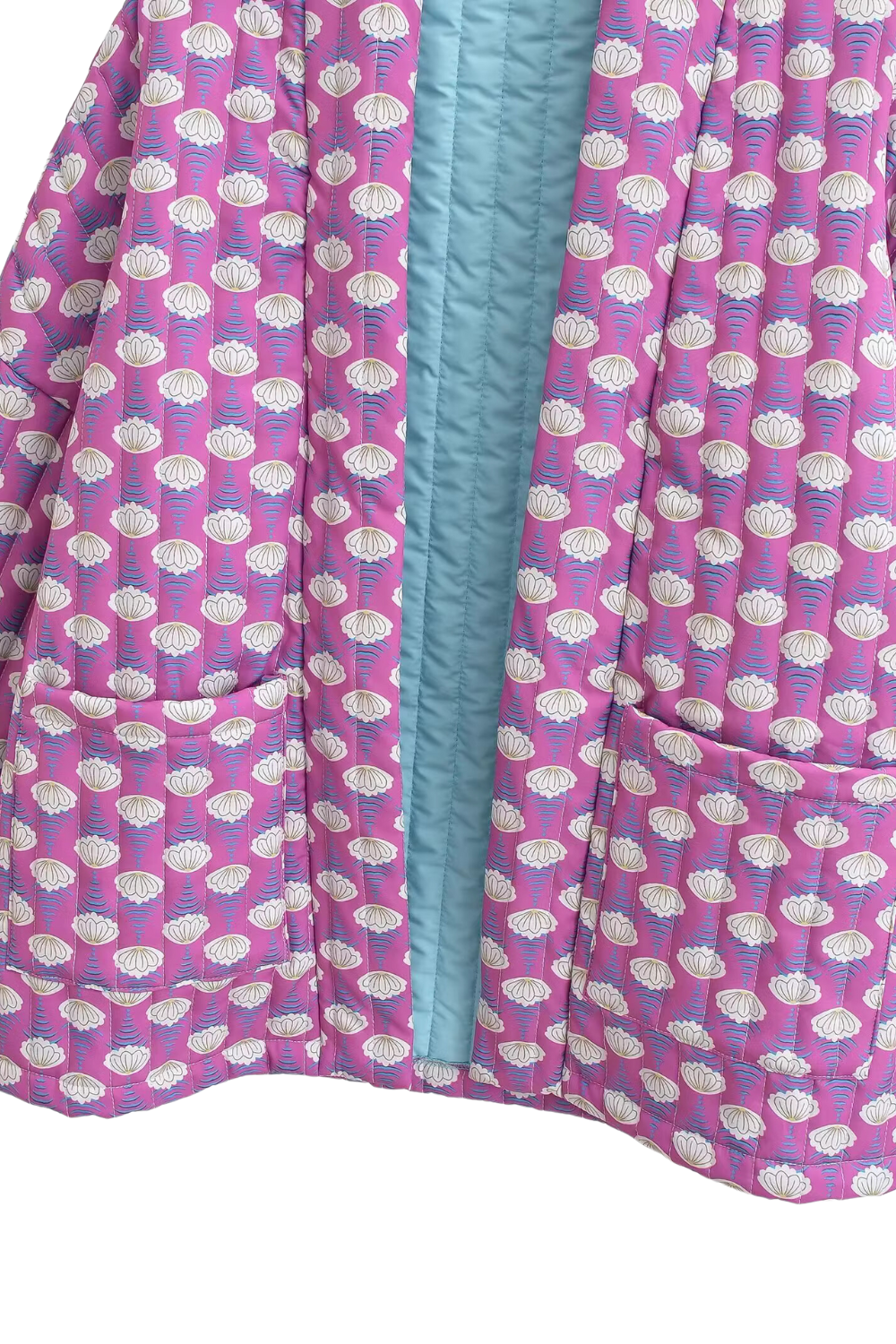 'Kim' Open-Front Quilted Cotton Jacket