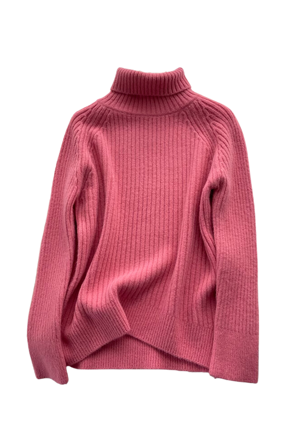 'Denise' Mock Neck Ribbed-Knit Sweater (4 Colors)
