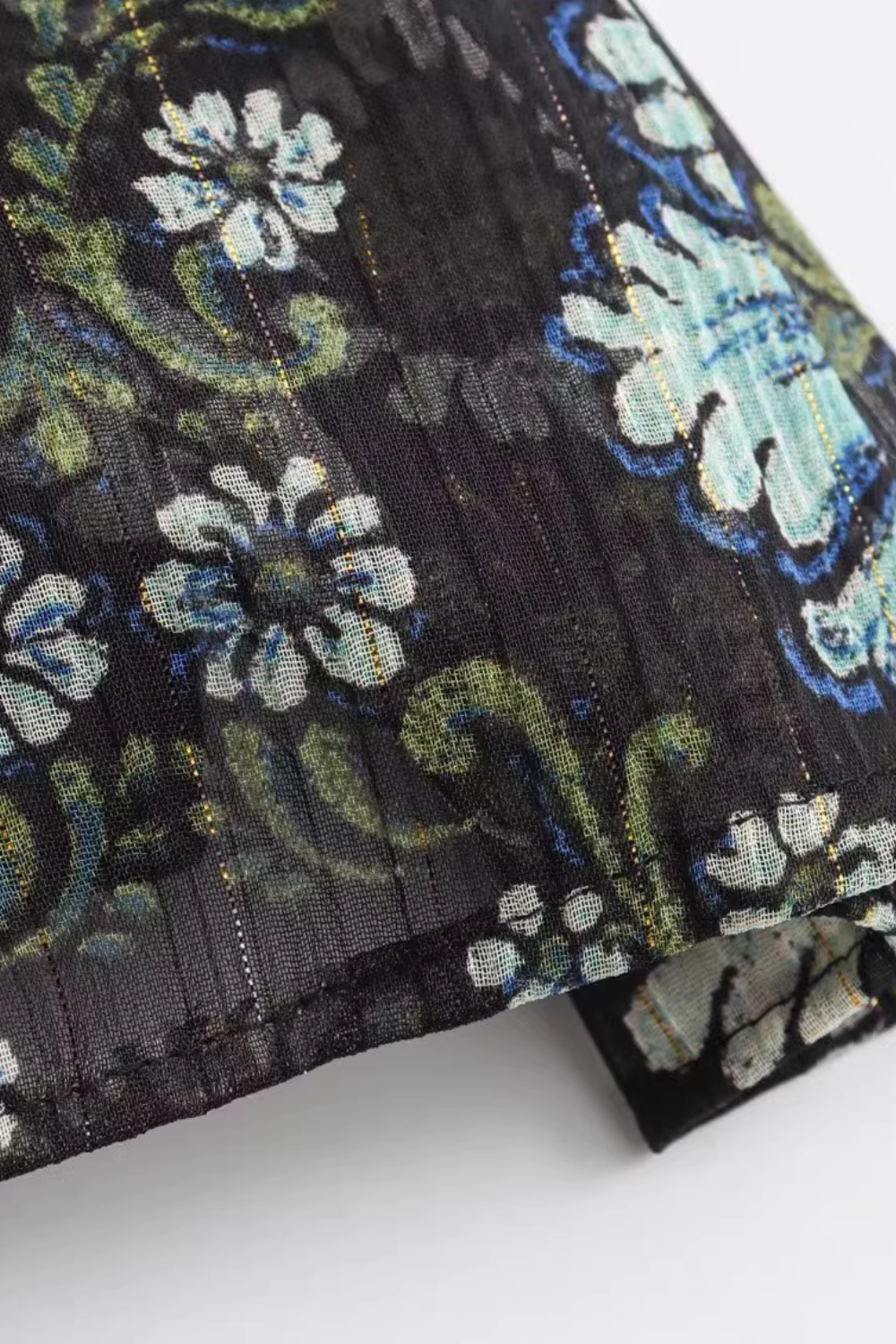 'Holly' V-Neck Vest Layered Printed Dress