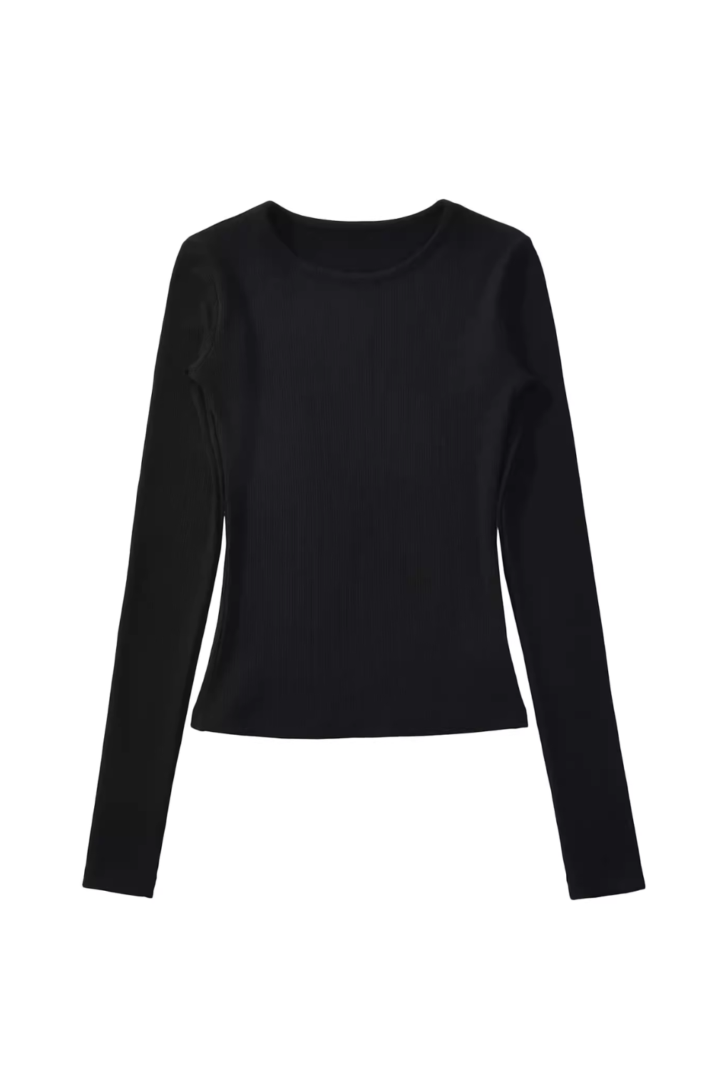 'Shiela' Ribbed-knit Long Sleeved T-Shirt (4 Colors)