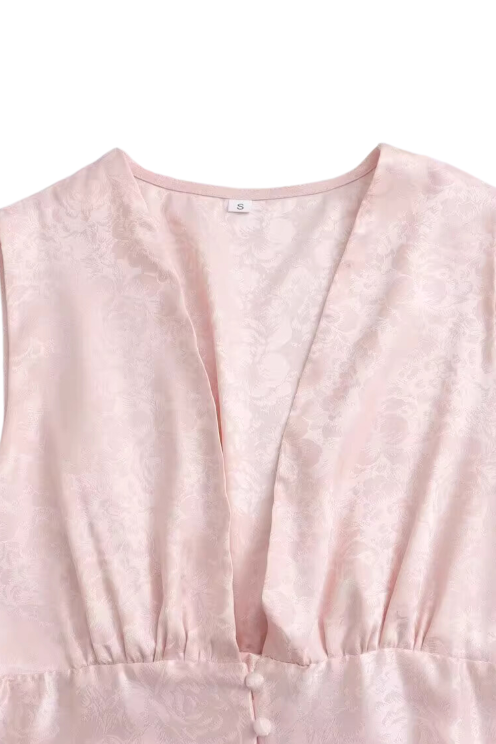 'Florence' V-neck Pleated Sleeveless Dress