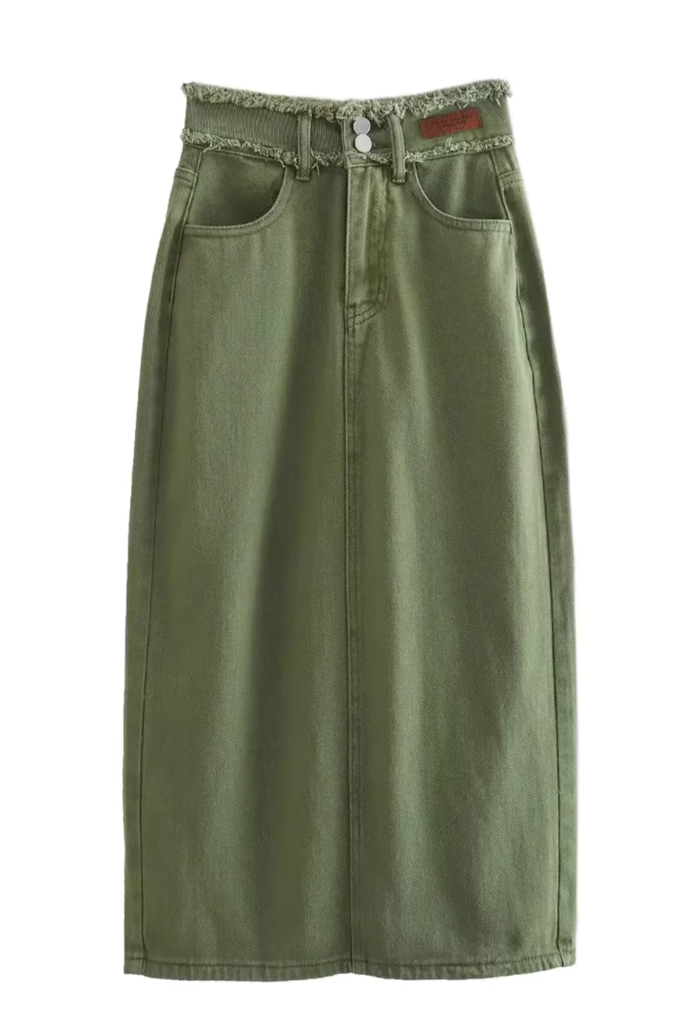 'Paloma' High Waist Frayed Denim Skirt (4 Colors)