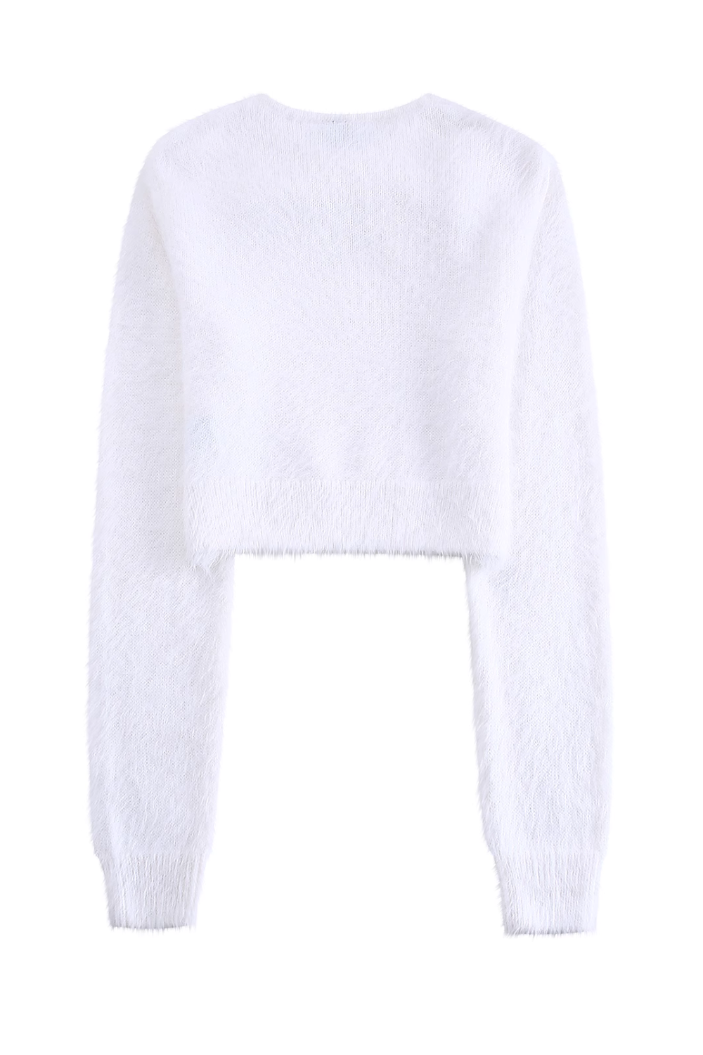 'Velma' Bow Long Sleeved Knitted Short Sweater (2 Colors)