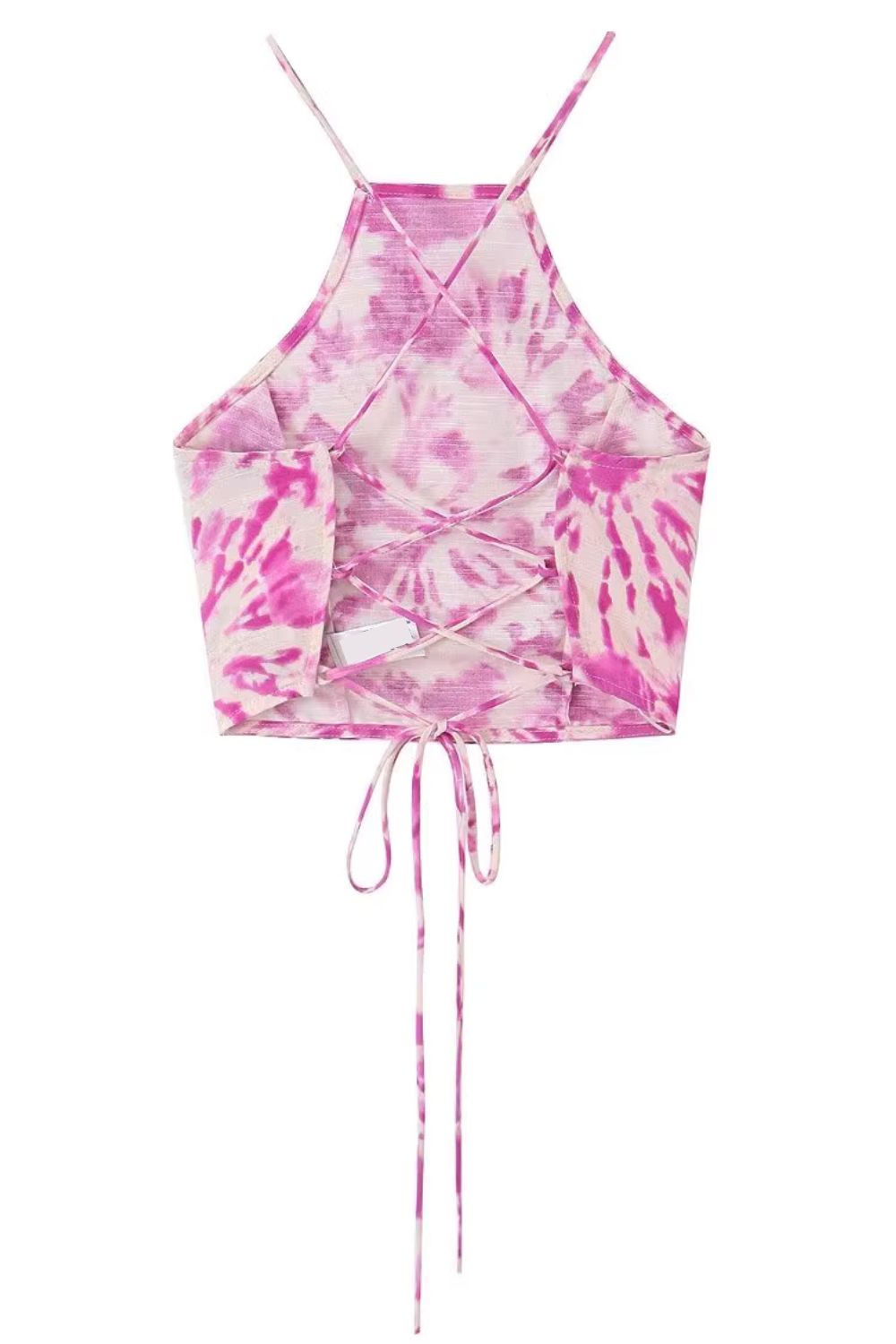 'Pauline' Tie-Dye Halter Neck Open Back Top