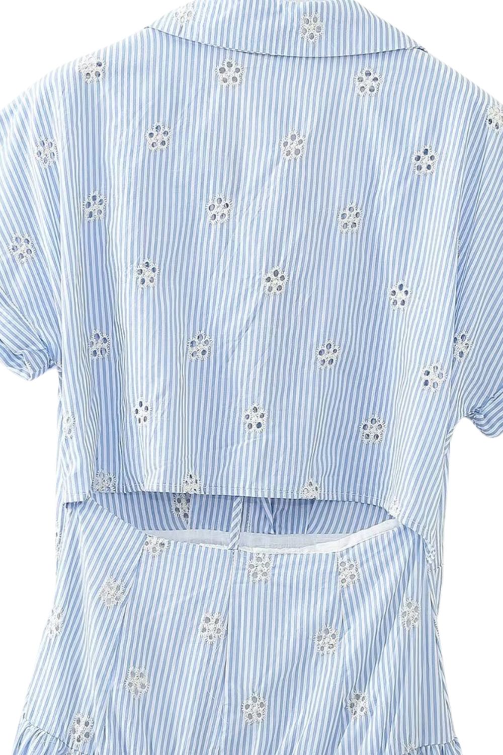 ’Gabriella‘ Embroidered Shirt-Style Midi Dress