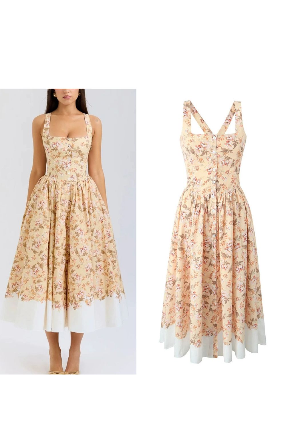 'Audrey' Printed Country Style Dress