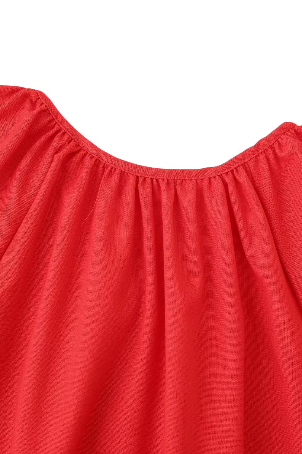 'Ruby' Loose Long Sleeve Embroidered Split-Hem Dress