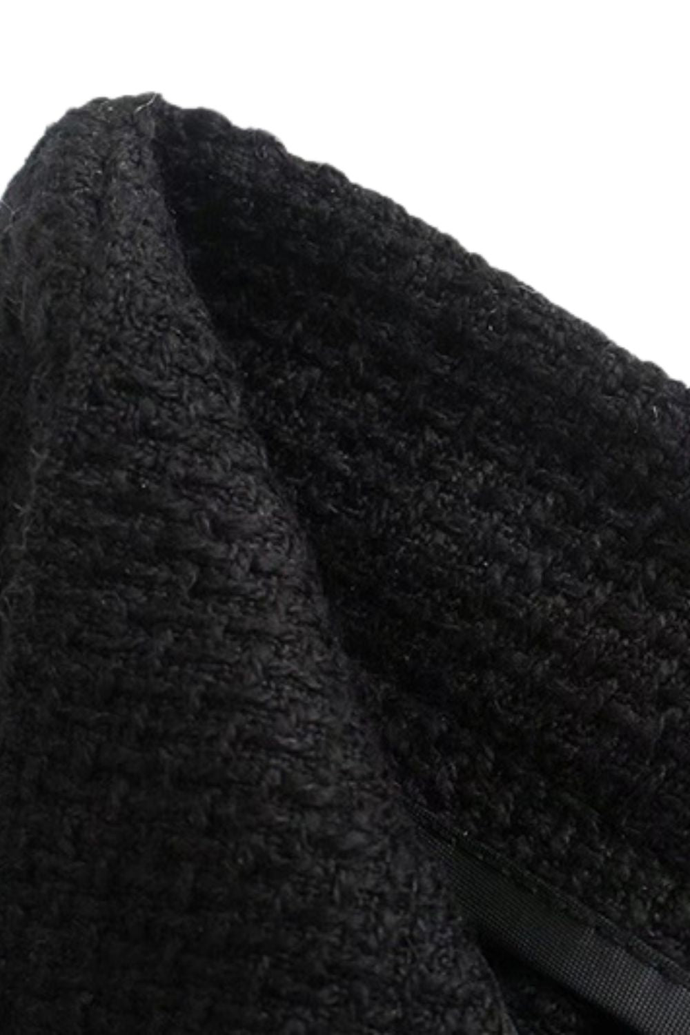 'Ellie' Gold-Buttoned Textured Blazer & Skirt Set