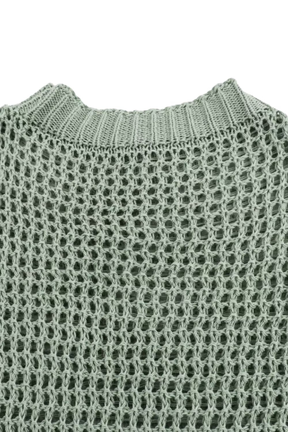 'Tamara' Minimalist Mesh Short Sleeve Knit T-Shirt