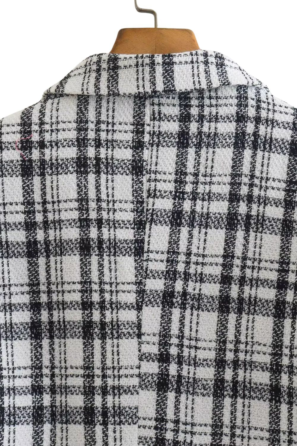 'Galina' Tweed Check Short Blazer