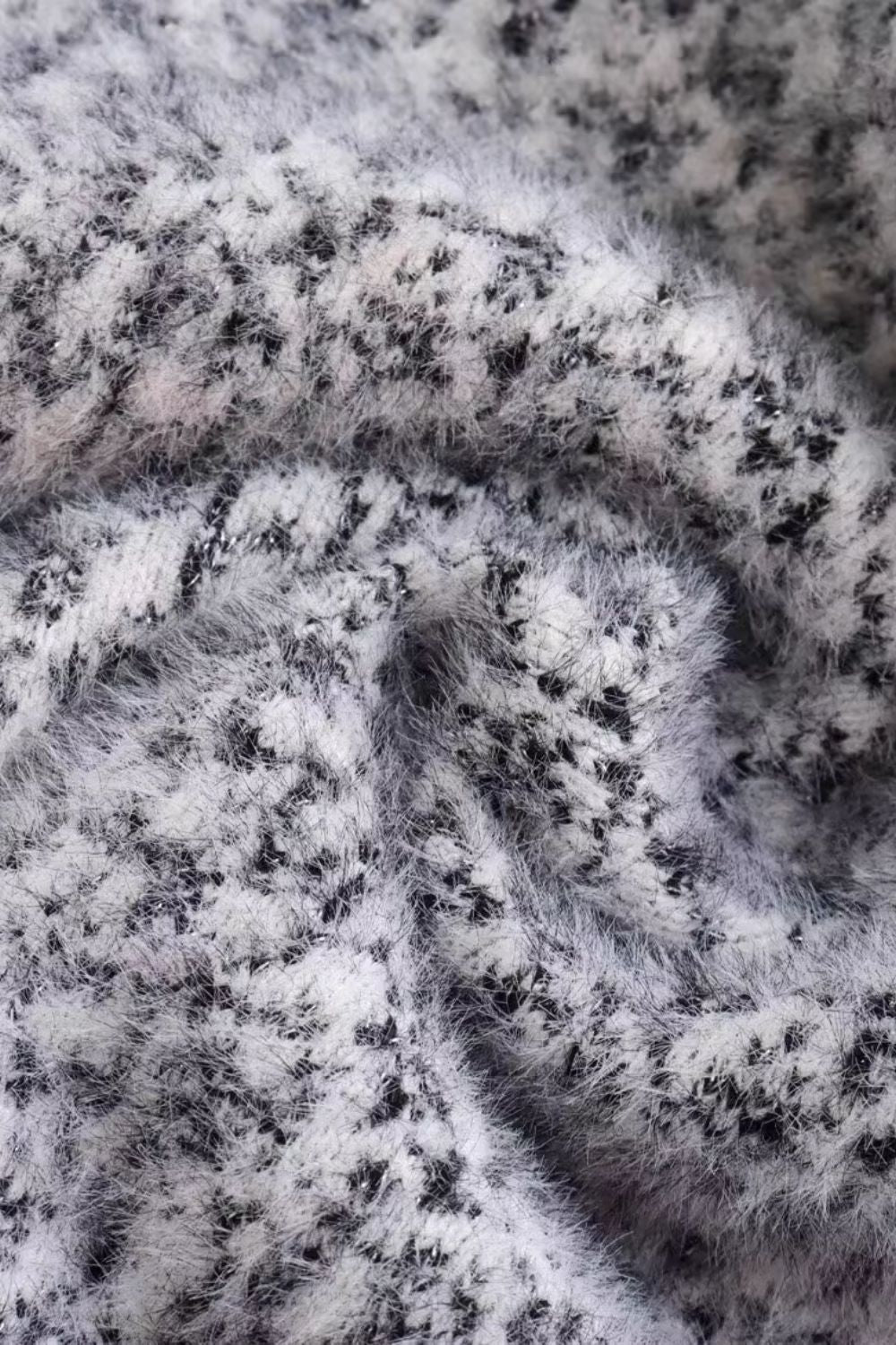 'Dee' Heather Grey Knit Fringe Cardigan