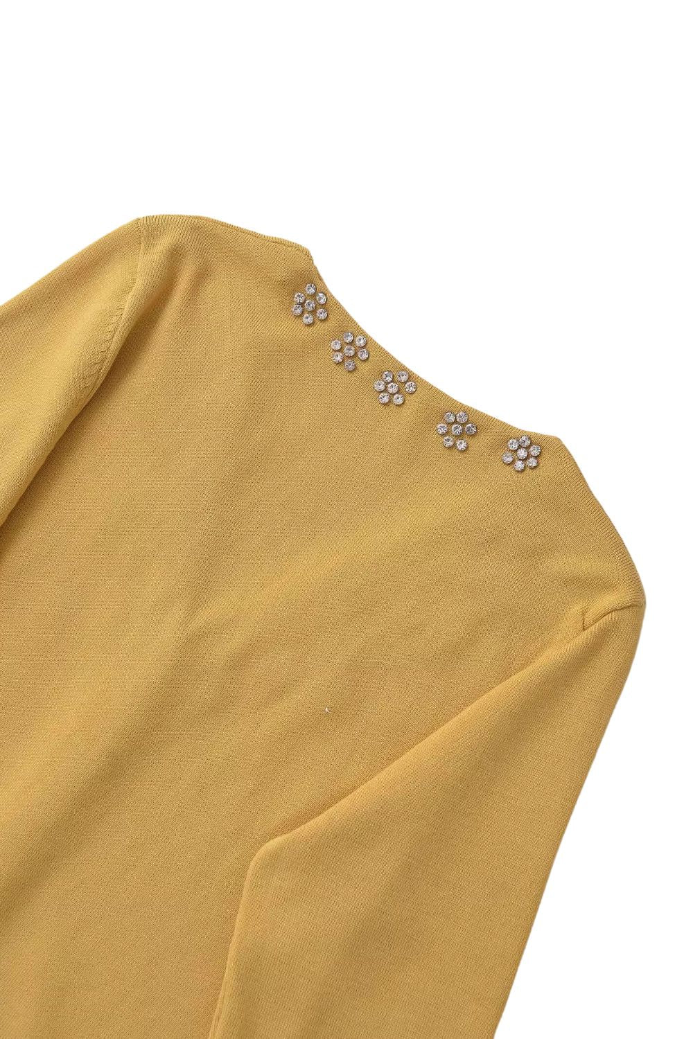 ‘Willy’ Jewel Beaded V-Neck Knit Sweater