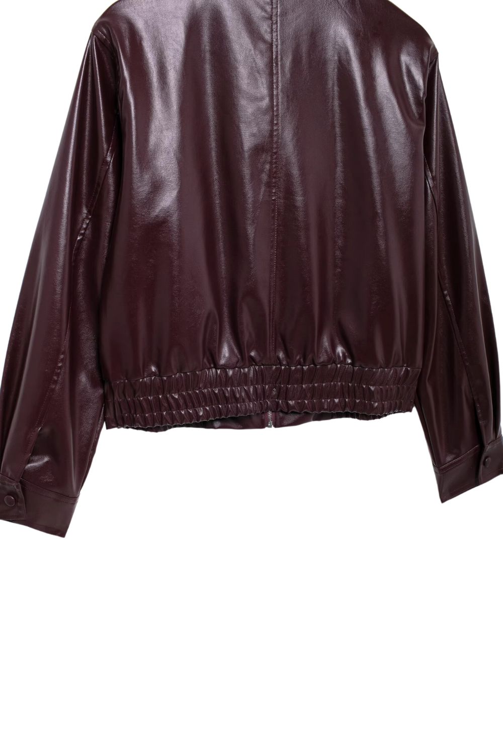 'Harper' Retro-Style Collared PU Jacket