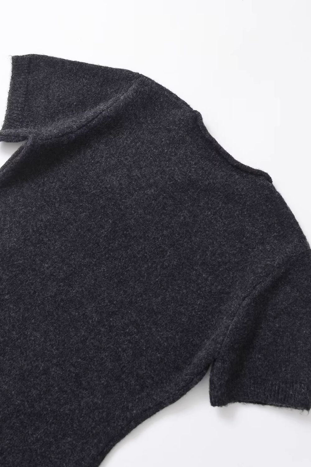 ' Lucy' Plush Knit Round Neck Mini Dress