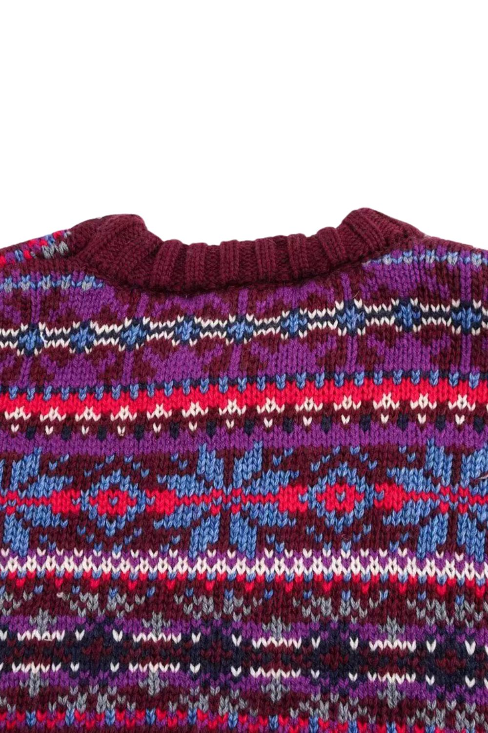 'Naomi' Stylish Jacquard Patchwork Round-Neck Sweater