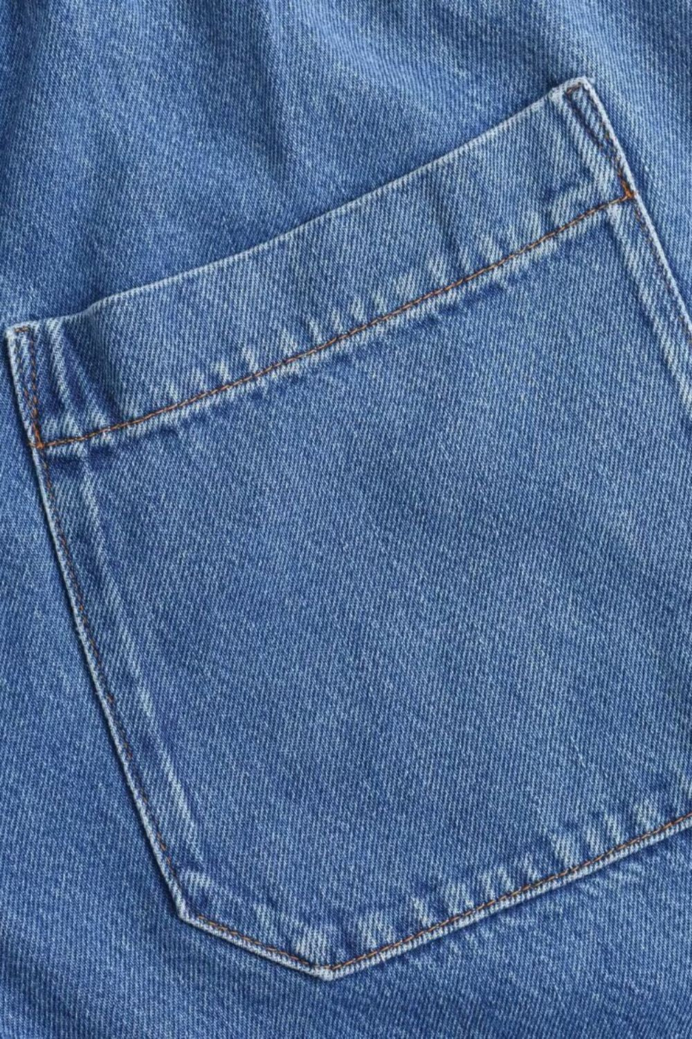 ‘Savannah’ Washed Blue Top & Straight-Leg Pants(Sold Seperately)