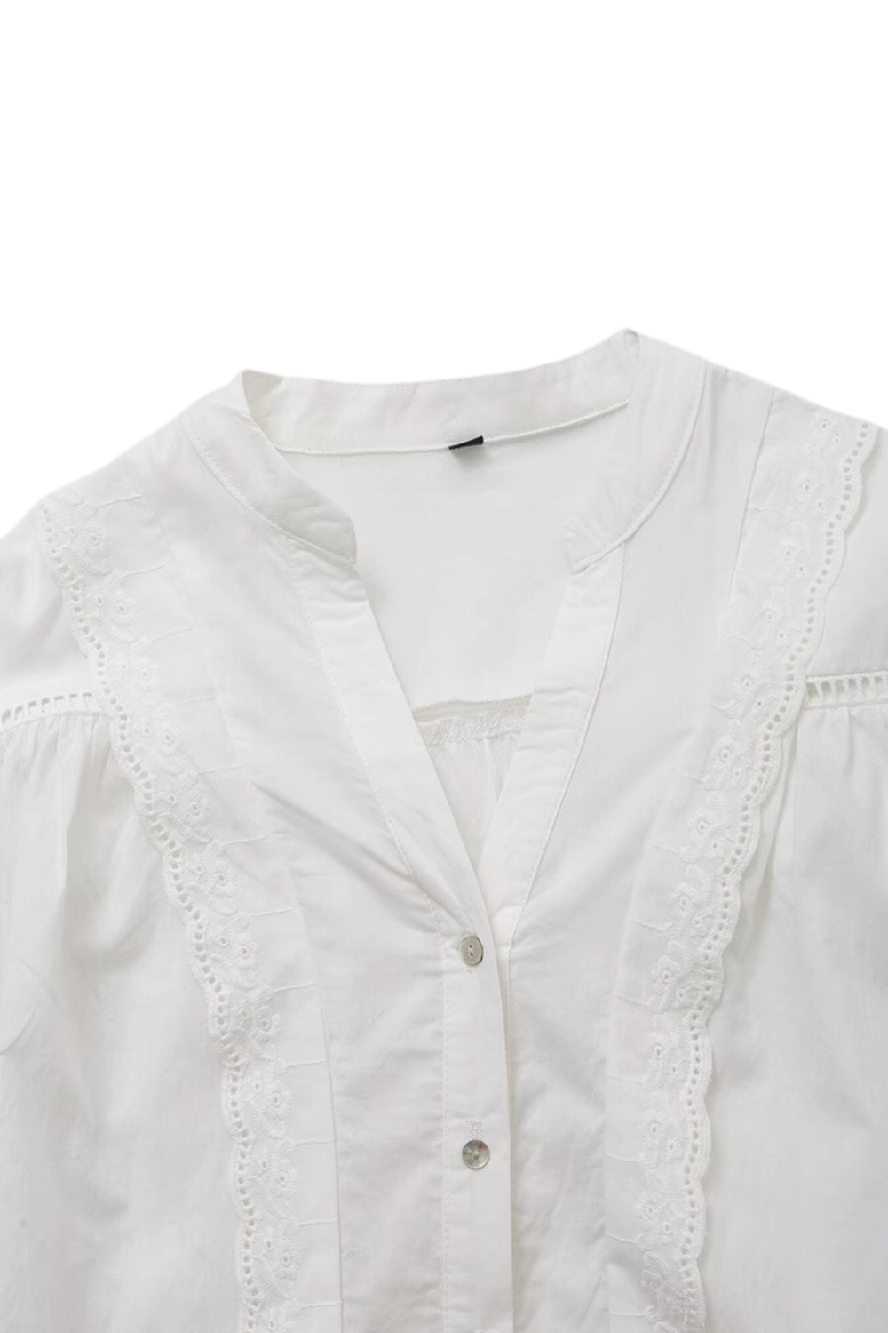 'Esther' Embroidery Long-Sleeved Blouse
