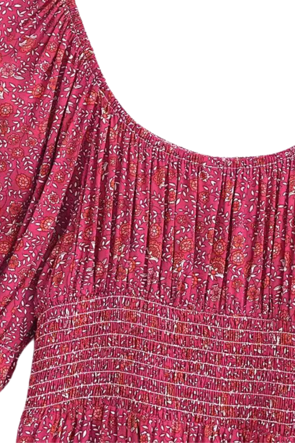 'Darcy' Floral Scoop-neck Short Sleeved Dress