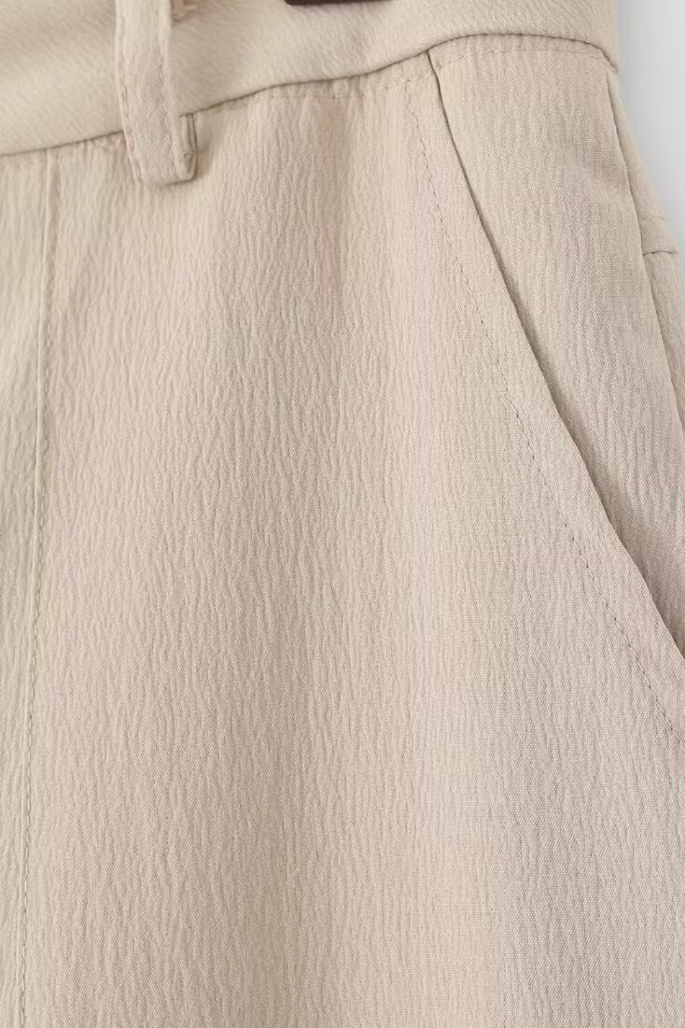 'Ellie' Low-waist Textured Wide-leg Pants