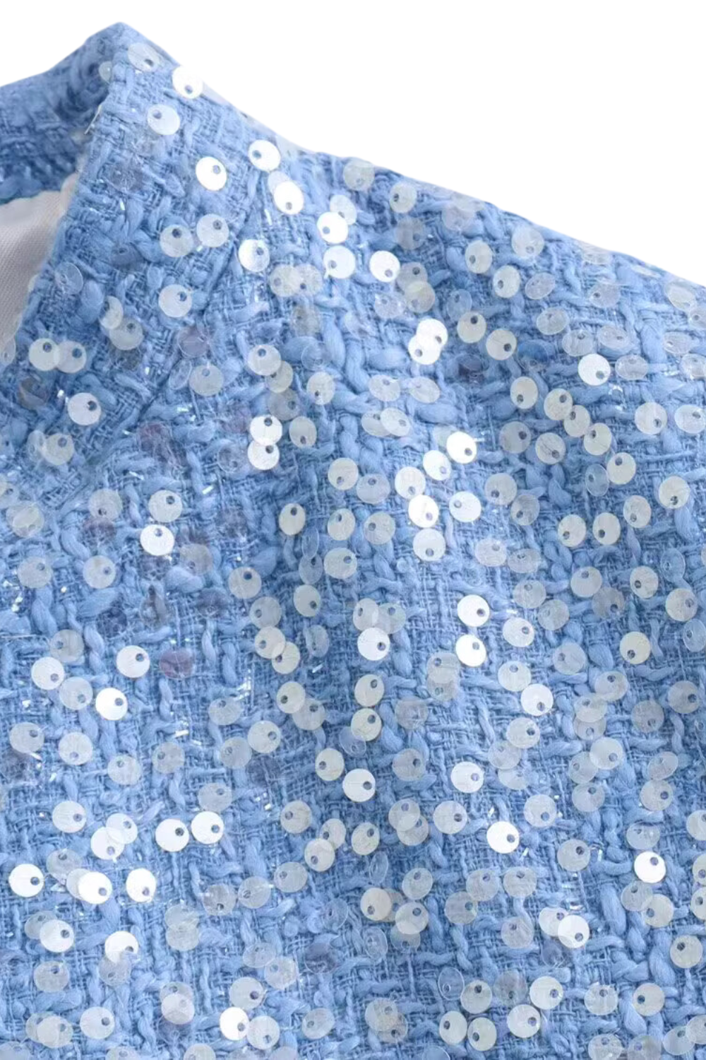 'Daisy' Open Front Sequinned Short Jacket