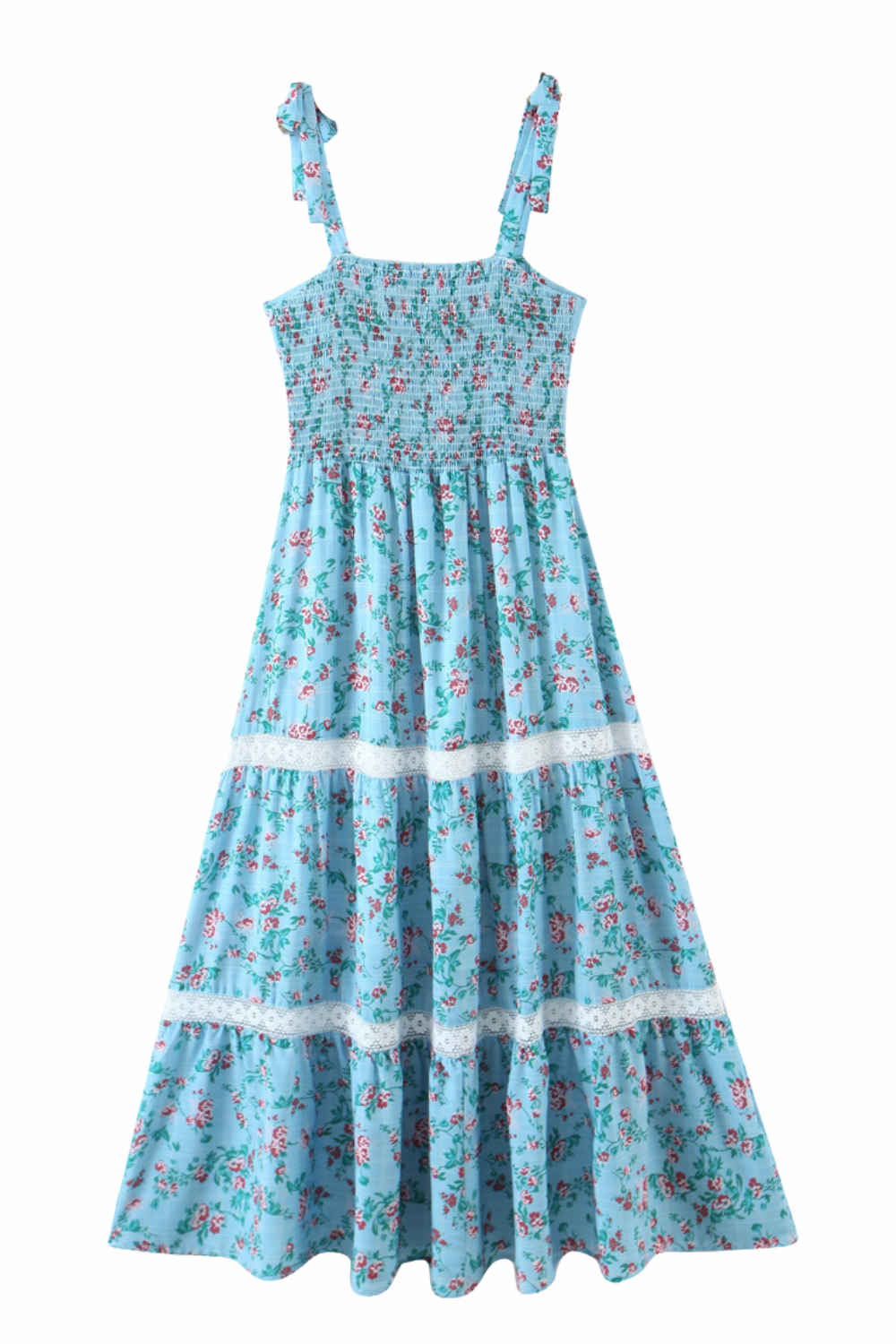 'Georgina' Floral Smocked Tiered Dress