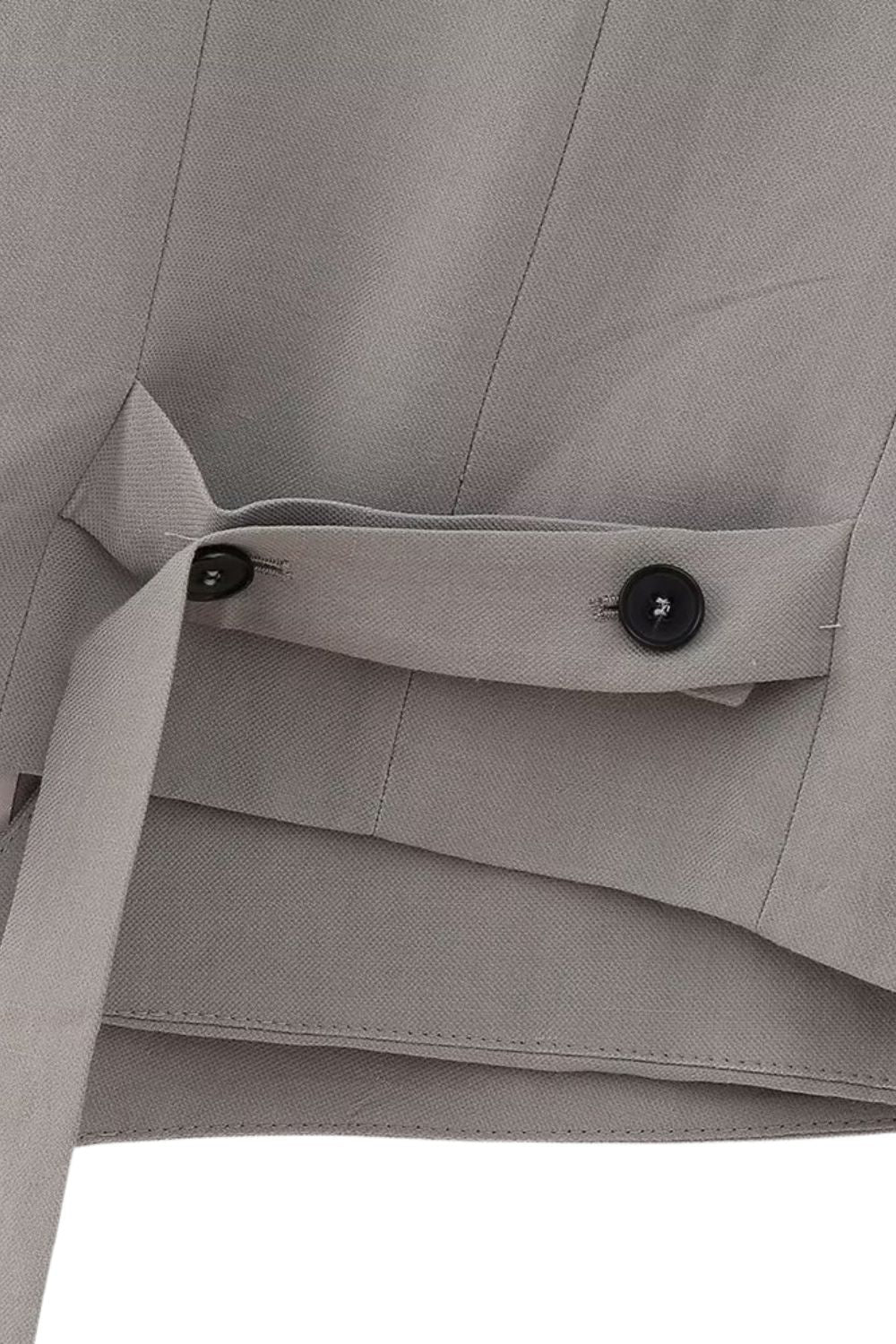 'Nevaeh' Asymmetrical Double-Collar Vest & Trousers Set (Sold Separately)