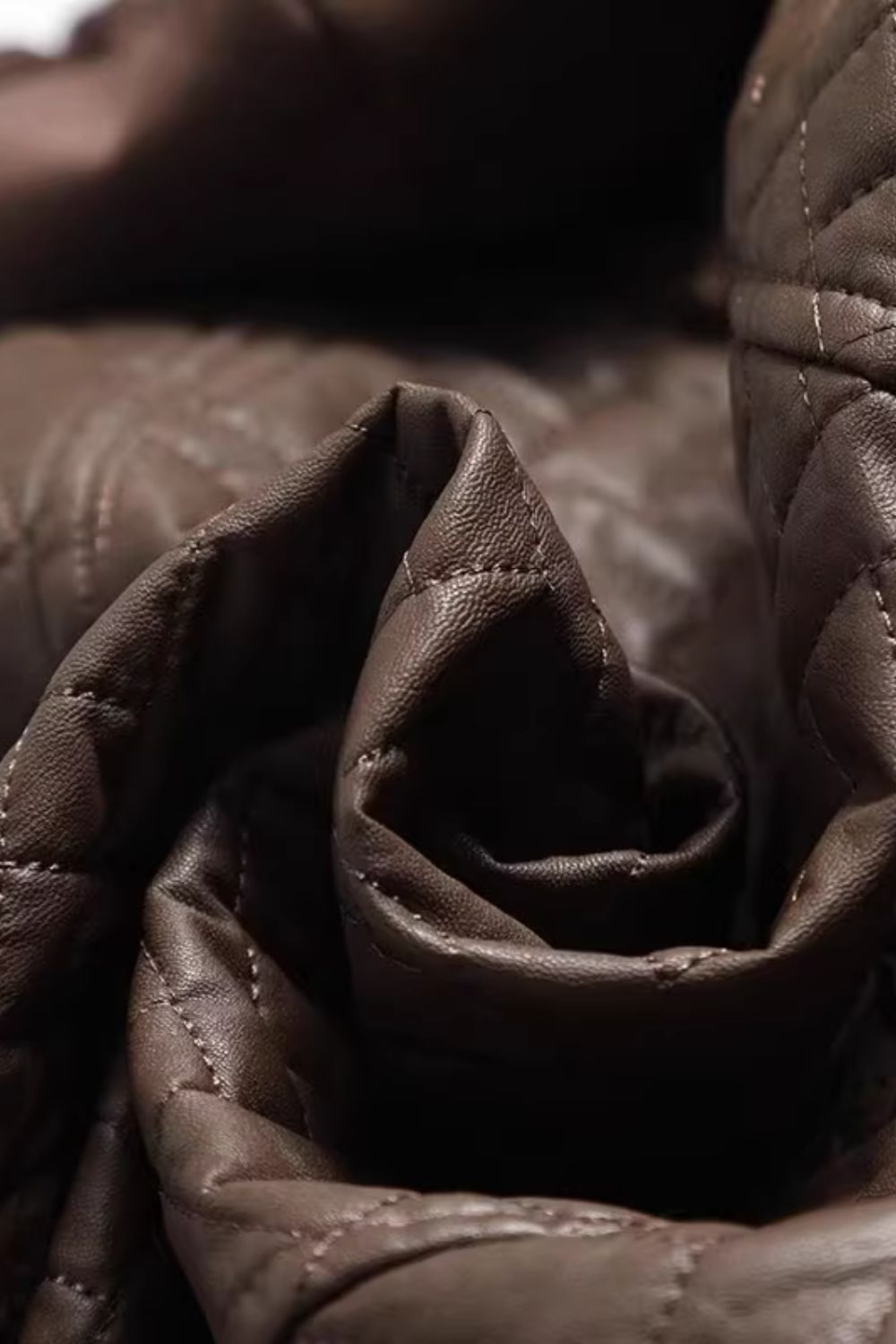 'Camila' Hooded PU Leather Zip Jacke