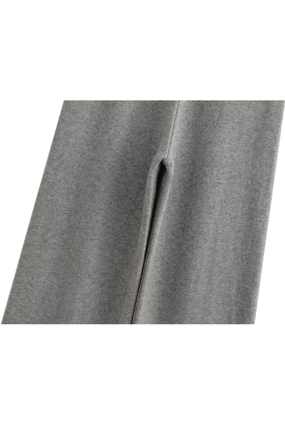 ‘Abigail’ High-Waisted Drapey Casual Straight-Leg Knit Pants